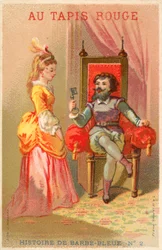 Bluebeard forbids his wife from entering his room